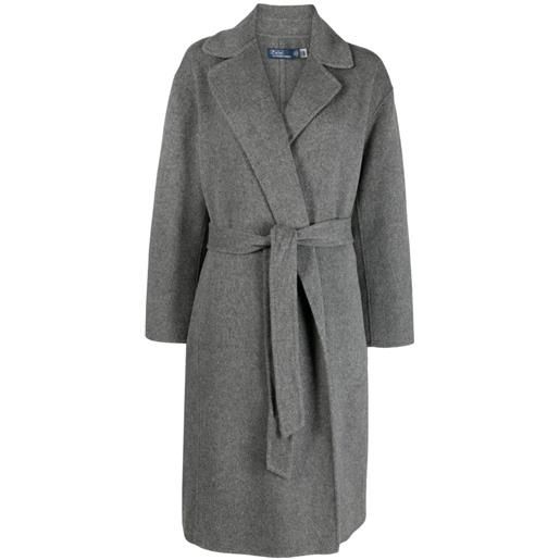 Polo Ralph Lauren cappotto a portafoglio con cintura - grigio