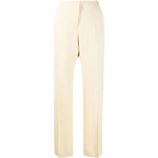 Jil Sander pantaloni sartoriali con pieghe - giallo