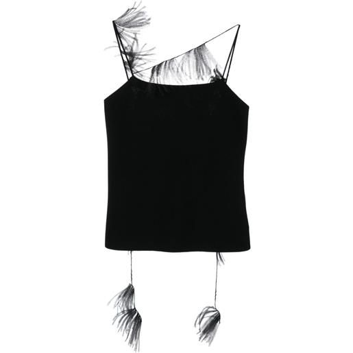 Jil Sander top con decorazione - nero