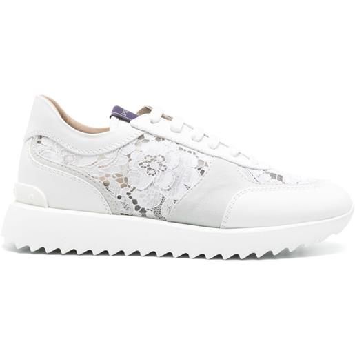 Le Silla sneakers in pizzo chantilly - bianco