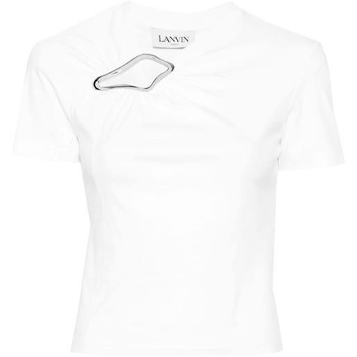 Lanvin t-shirt con dettaglio metallizzato - bianco