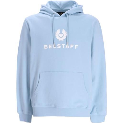 Belstaff felpa signature con stampa - blu