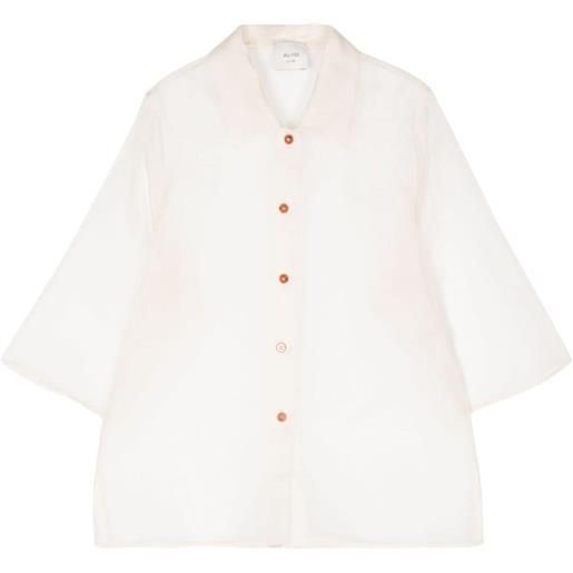 Alysi camicia semi trasparente - bianco