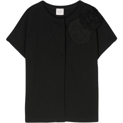 Alysi t-shirt con applicazione - nero