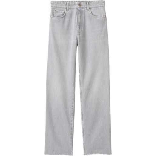 Miu Miu jeans dritti a vita media - grigio