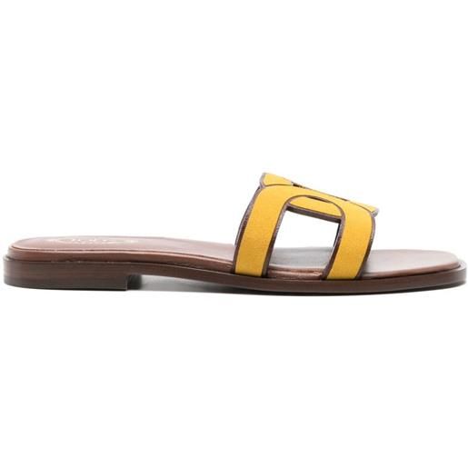 Tod's sandali slides con motivo a catena - giallo