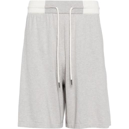 N.Peal shorts sportivi con coulisse - grigio