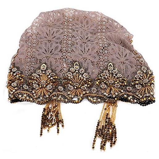 BIKING copricapo da donna, elegante cappello a cuffia con turbante musulmano copricapo in pizzo con perforazione a caldo regalo perfetto per le donne amiche