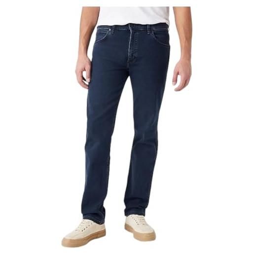 Wrangler greensboro jeans, blu (iron blue), 34w / 30l uomo