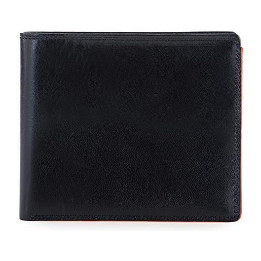 mywalit portafoglio grande rfid da uomo con britelite, accessori da viaggio unisex-adulto, nero-arancione, talla única