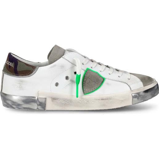 Philippe Model sneakers bassa prsx bianca e verde
