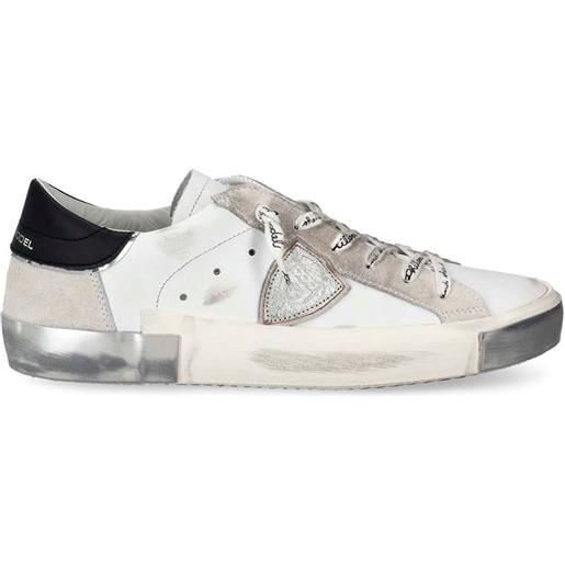 Philippe Model sneakers bassa prsx bianca e argento