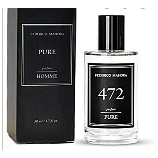 FM World Fragrances pure 472, eau de parfum spray per uomini, stessa formulazione di creed, prodotto nella stessa fabbrica tedesca da drom fragrances, eau de toilette spray da 50 ml