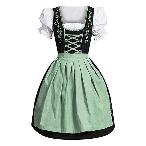 Generic dress for fun mini dirndl per oktoberfest dirndl da donna, abito tradizionale bavarese per oktoberfest a, linea rock, camicetta tradizionale dirndl dress for fun mini dirnd, verde #2. , m