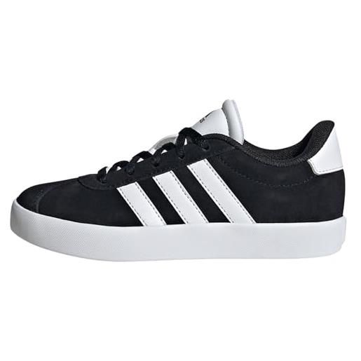 adidas vl court 3.0 kids, scarpe da ginnastica, core black/cloud white, 29 eu