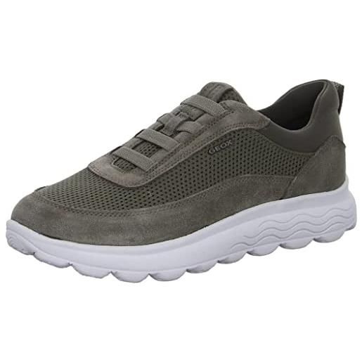 Geox spherica, scarpe da ginnastica uomo, grigio (light grey/white), 44 eu narrow