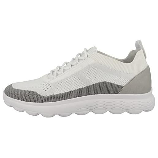 Geox spherica, scarpe da ginnastica uomo, grigio (light grey/white), 40 eu narrow