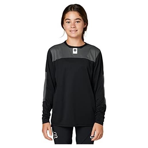 Fox Racing boys' youth defend ss jersey, black, x-large