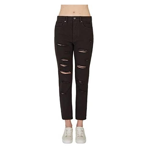 Armani Exchange j51 mid waist, jeans donna, nero (black), 30