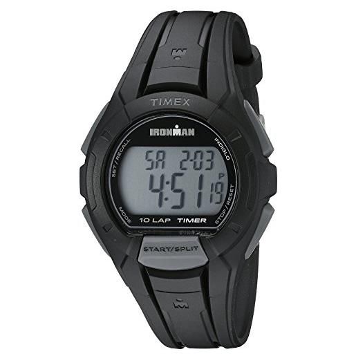 Timex orologio ironman essential 10, nero/grigio, mens standard, digitale