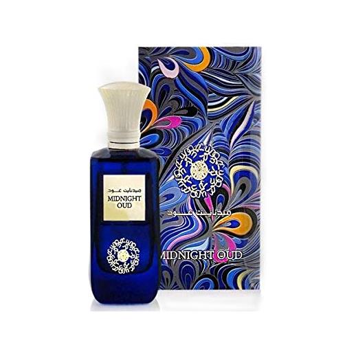 my perfumes midnight oud, eau de parfum arabo da 100 ml, una fragranza con bergamotto, ambra, cuoio, legno di sandalo (da uomo e da donna) (unisex)
