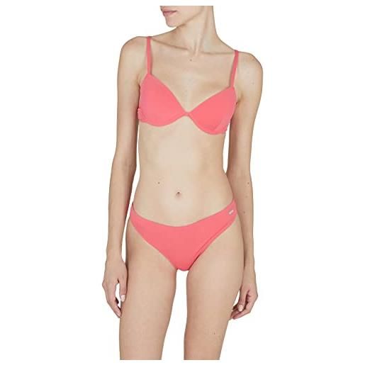 Emporio Armani bikini da donna con logo lover sculpture set, corallo