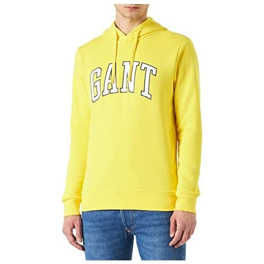 GANT md. GANT sweat hoodie, felpa con cappuccio uomo, giallo ( sun yellow ), xl