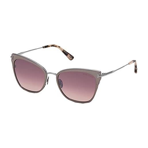 Tom Ford occhiali da sole faryn ft 0843 shiny dark ruthenium/burgundy 56/19/140 donna