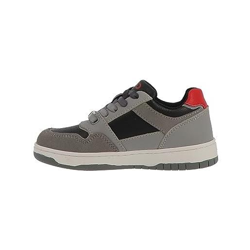 Lurchi 74l0173001, scarpe da ginnastica, grigio/nero/rosso, 28 eu