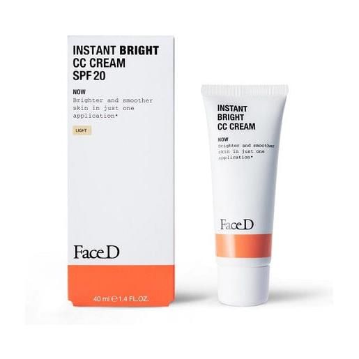 Faced cc cream spf 20 crema correttrice del colore light instant bright 40 ml