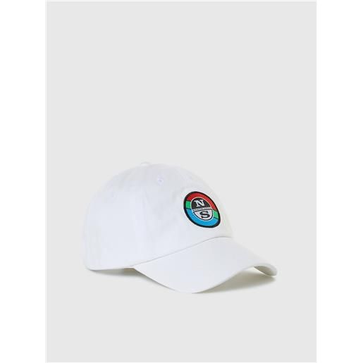 North Sails - cappello da baseball con lettering, white