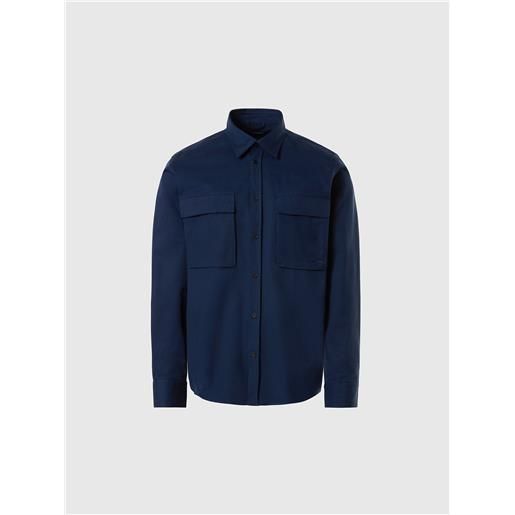 North Sails - overshirt in twill di cotone, navy blue