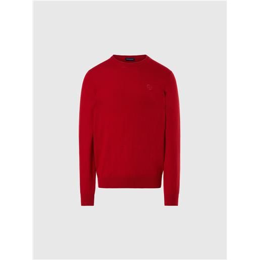 North Sails - maglione girocollo con logo, red lava