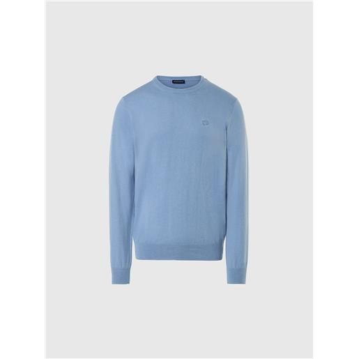 North Sails - maglione girocollo con logo, dusty blue