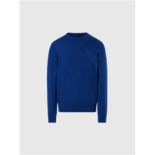 North Sails - maglione girocollo con logo, ocean blue
