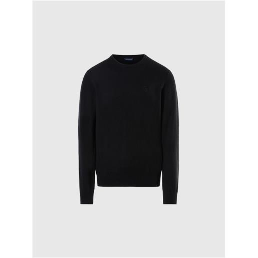 North Sails - maglione girocollo con logo, black