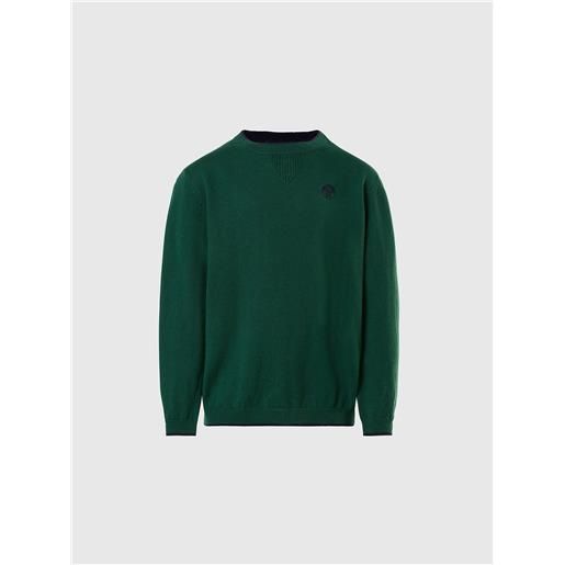North Sails - maglione in lana e cotone, hunter green