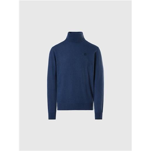 North Sails - maglione con collo alto, china blue melange