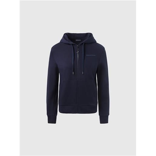 North Sails - felpa hoodie con stampa, navy blue