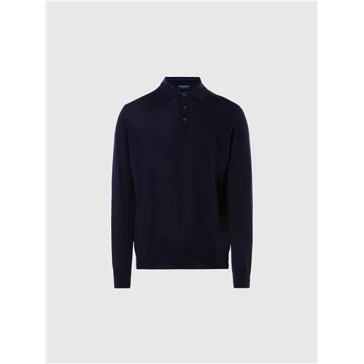 North Sails - polo in hydrowool, navy blue