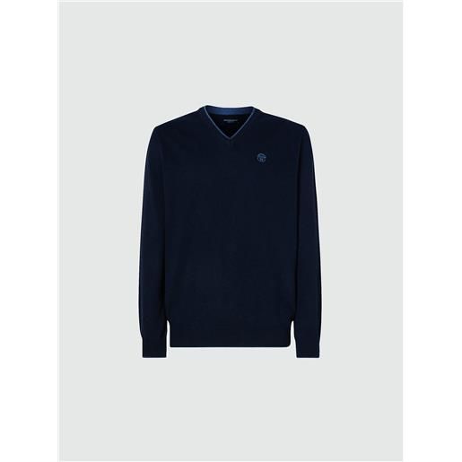 North Sails - maglione con scollo a v, navy blue
