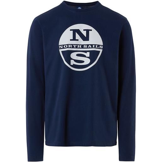North Sails - t-shirt con maxi stampa, navy blue