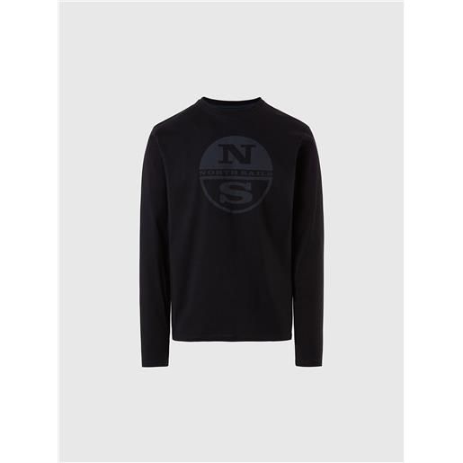North Sails - t-shirt con maxi stampa, black