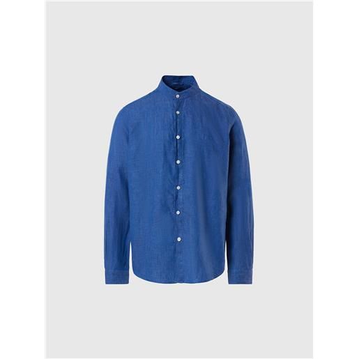 North Sails - camicia alla coreana, dark denim