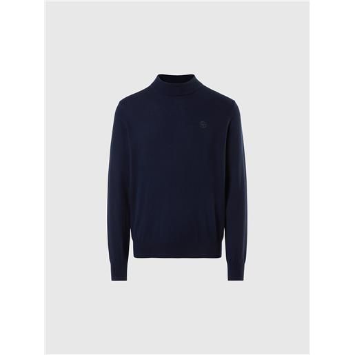 North Sails - maglione lupetto con logo, navy blue