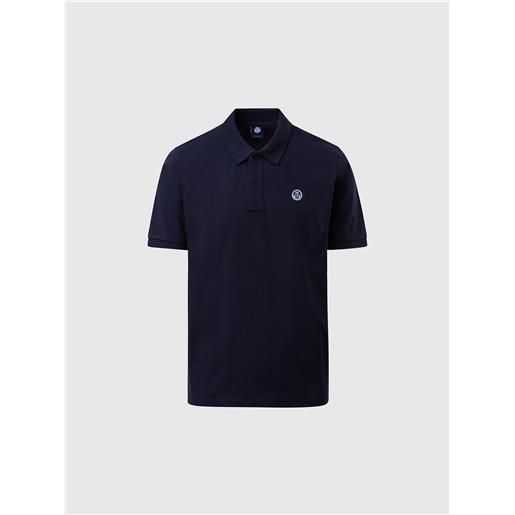 North Sails - polo con patch logo, navy blue