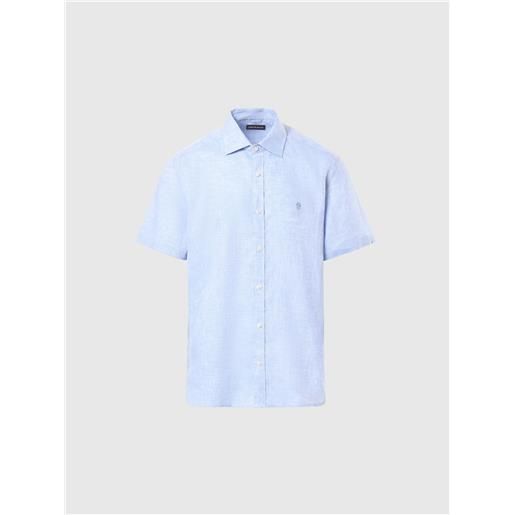 North Sails - camicia in lino, light blue