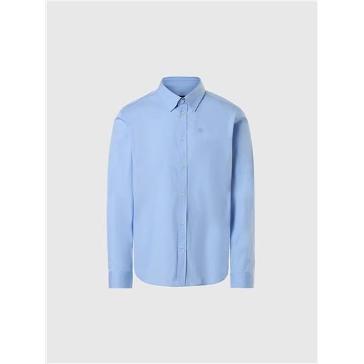 North Sails - camicia in popeline stretch, light blue