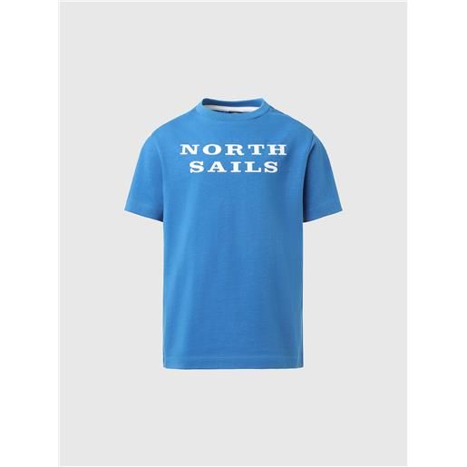 North Sails - t-shirt con stampa lettering, royal