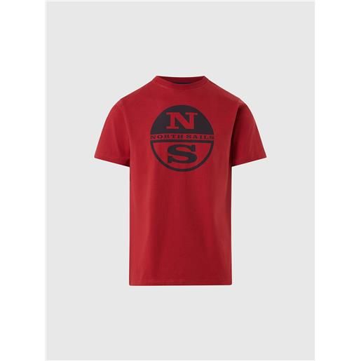 North Sails - t-shirt con logo stampato, red lava